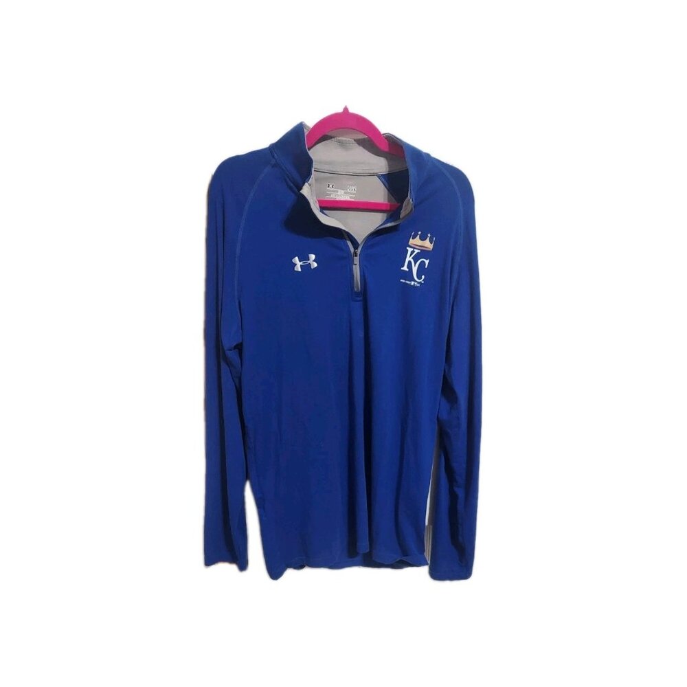 Kansas City Royals Pullover 1/4 Zip Under Armour Blue Men’s Size Large Loose MLB